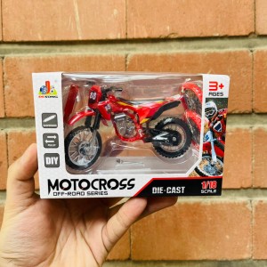 موتور سیکلت مدل کراس  با لاستیک زاپاس و پیچ گوشتی مقیاس 1:18 Genel Markalar