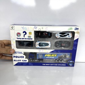 ست ماشین فلزی با تریلی 6 عددی