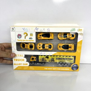 ست ماشین فلزی با تریلی 6 عددی