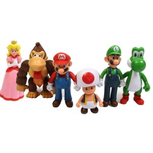 فیگور طرح سوپر ماریو قارچ خور بسته 6 عددی