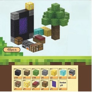 لگو مکعب های مگنتی ماینکرافت مدل Cube World تعداد 48 قطعه