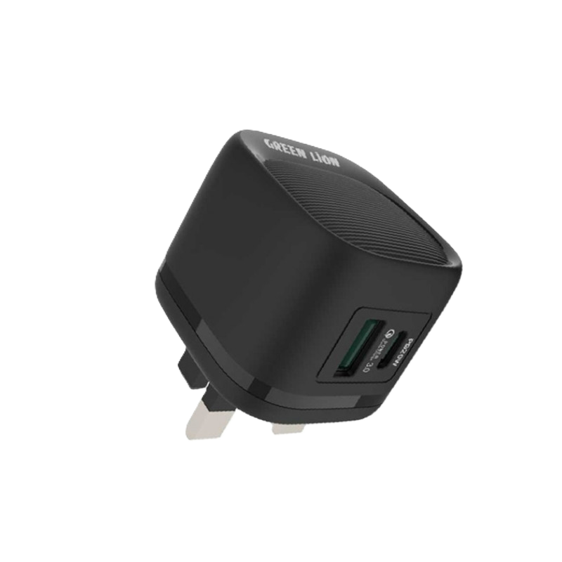شارژر دیواری گرین لاین مدل GREEN LINE PD+QC 20W WALL CHARGER