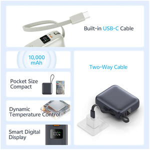 پاوربانک کیو سی وای مدل QCY PB10C 10000mAh 35W