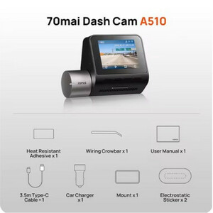 دوربین  خودرو سوِنتی مِی مدل  Dash Cam A510s (دو دوربین)