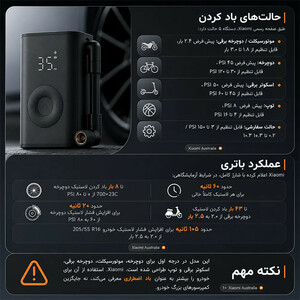 کمپرسور هوا شارژی  میجیا مدل Mini Compact