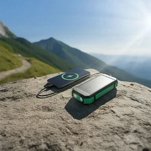 پاور بانک 20000 وایرلس خورشیدی گرین لاین Green Lion مدل GL-PX81 با چراغ قوه