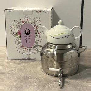 ست کتری و قوری چای پاپلی مدل Kettle & Teapot Set
