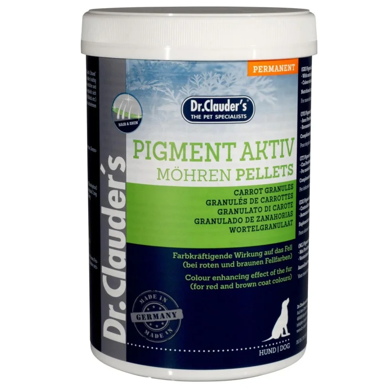 مکمل تقویت رنگ موی سگ دکتر کلادرز Pigment Active Carrot Pellets وزن ۶۰۰ گرم