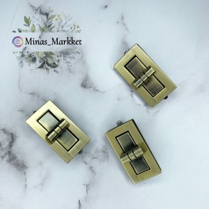 قفل پیچکی مستطیل زردقلم