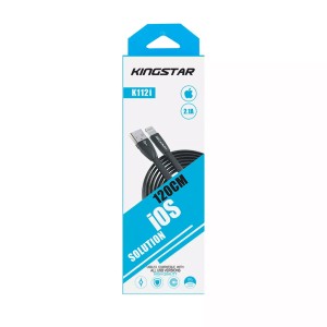 کابل شارژ لایتنینگ کینگ استار مدل K112i طول 1.2 متر