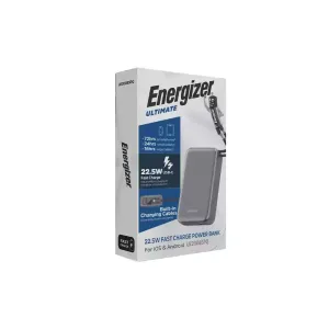 پاوربانک 22.5 وات ظرفیت 20000 میلی آمپر انرجایزر مدل UE20085PQ بهمراه کابل لایتنینگ