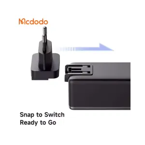 پاوربانک و آداپتور شارژ دیواری 30وات ظرفیت 10000 مک دودو مدل Mcdodo MC-3181 بهمراه کابل جمع شونده تایپ سی