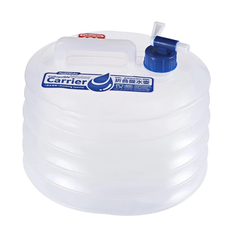 گالن آب تاشو نیچرهایک مدل Collapsible water bucket PE کد NH14S002-T گنجایش 15 لیتر