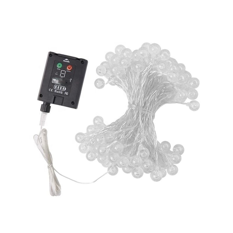 چراغ ریسه ای سولار 20 متری نیچرهایک مدل Solar pendant light ball string کد CNH22DQ027