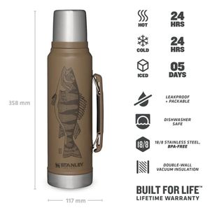 فلاسک استنلی اورجینال مدل Classic Peter Perch Legendary Bottle گنجایش 1 لیتر