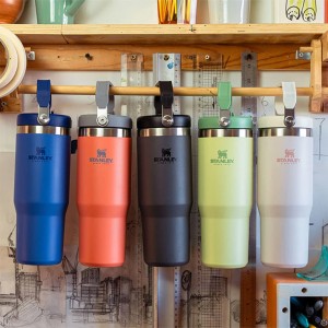 قمقمه استنلی اورجینال مدل Iceflow Flip Straw Tumbler گنجایش 0.89 لیتر