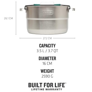 ست قابلمه و ظروف استنلی اورجینال مدل BASE CAMP COOK SET به گنجایش 3.5 لیتر