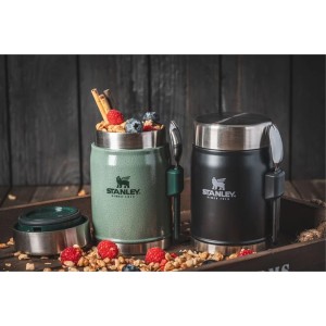 فلاسک غذا استنلی اورجینال مدل Classic Legendary Food Jar + Spork گنجایش 0.4 لیتر