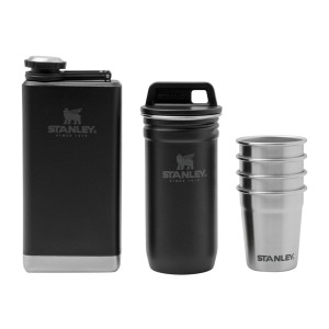ست شات و قمقمه کتابی استنلی اورجینال مدل Adventure Pre-Party Shot Glass + Flask Set