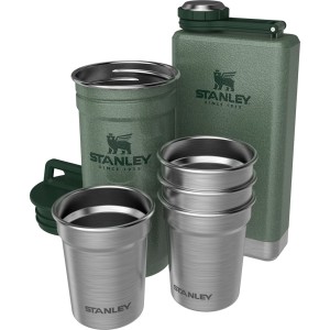 ست شات و قمقمه کتابی استنلی اورجینال مدل Adventure Pre-Party Shot Glass + Flask Set