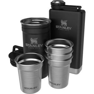 ست شات و قمقمه کتابی استنلی اورجینال مدل Adventure Pre-Party Shot Glass + Flask Set