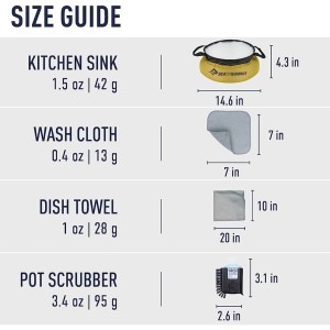 ست ظرفشویی 6 تیکه سی تو سامیت مدل Camp Kitchen Clean-Up Kit