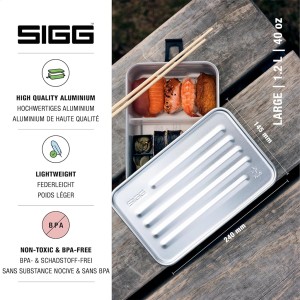ظرف غذا سیگ مدل FOOD BOX PLUS (L) گنجایش 1.4 لیتر