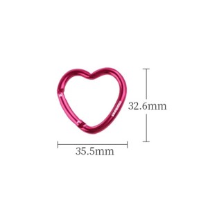 ست 2 عددی کارابین مانکیز مدل Mini Heart Carabiner 2pk