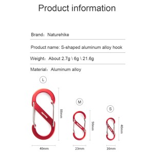 کارابین نیچرهایک مدل NH20GS004 سایز S بسته 4 عددی