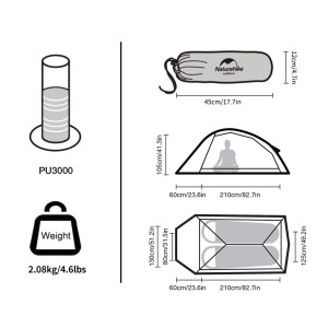 چادر 2 نفره نیچرهایک مدل Cloud Up Base 2-Person Ultralight کد CNK2450WS032
