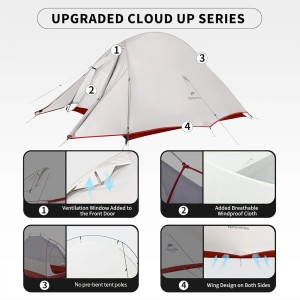 چادر 2 نفره نیچرهایک مدل Cloud Up Pro 2-Person Ultralight کد CNK2350WS020