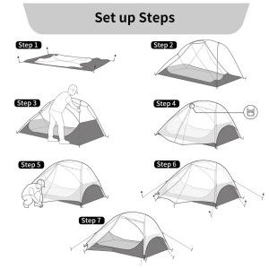 چادر 2 نفره نیچرهایک مدل Star River UL 2-Person Ultralight کد CNK2450WS022
