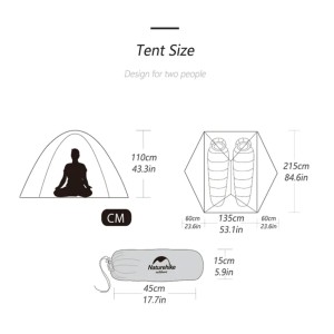 چادر 2 نفره نیچرهایک مدل Star River 2-Person Ultralight کد NH17T012