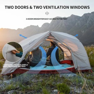 چادر 2 نفره نیچرهایک مدل Star River 2-Person Ultralight کد NH17T012