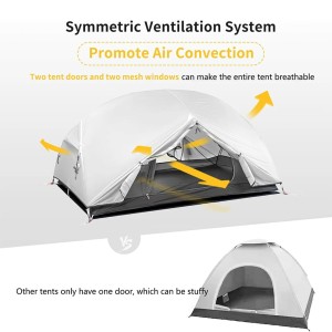 چادر 2 نفره نیچرهایک مدل Mongar 2-Person Ultralight کد NH17T007-M