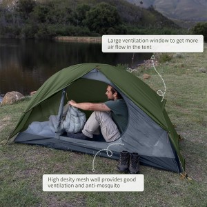 چادر 1 نفره نیچرهایک مدل cycling Ultralight 1 man tent + mats Pro کد NH18A095-D
