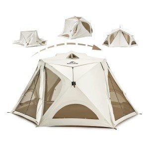 چادر 4 نفره نیچرهایک مدل Cubby Instant Pop-up Camping Tent کد CNK2650WS020 به همراه کانوپی