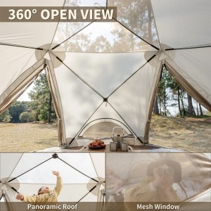چادر 4 نفره نیچرهایک مدل Cubby Instant Pop-up Camping Tent کد CNK2650WS020 به همراه کانوپی
