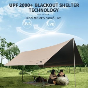 سایبان کمپینگ (تارپ) نیچرهایک مدل Cloud Skies Tarp Lite کد CNK2350WS015 سایز Hexagon Small