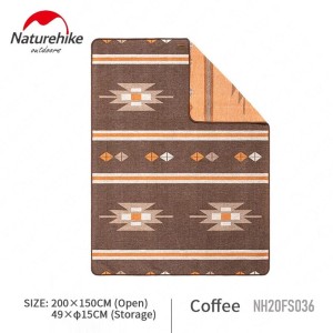 پتو پشمی نیچرهایک مدل Geometric pattern wool blanket کد NH20FS036