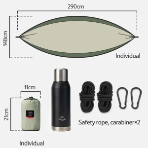 تخت آویز (ننو) یک نفره نیچرهایک مدل Ultralight Swing Hammock کد NH21DC011