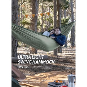 تخت آویز (ننو) 2 نفره نیچرهایک مدل Ultralight Swing Hammock کد NH21DC011