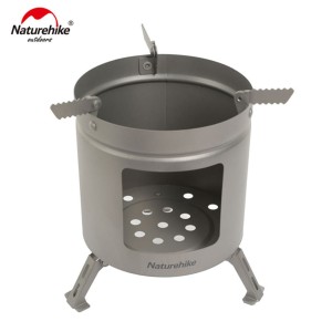 اجاق هیزمی تیتانیومی نیچرهایک مدل Mini Titanium Wood Stove کد NH20RJ005