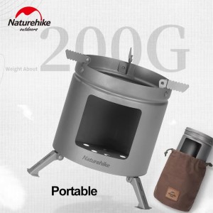 اجاق هیزمی تیتانیومی نیچرهایک مدل Mini Titanium Wood Stove کد NH20RJ005
