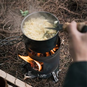اجاق هیزمی تیتانیومی نیچرهایک مدل Mini Titanium Wood Stove کد NH20RJ005