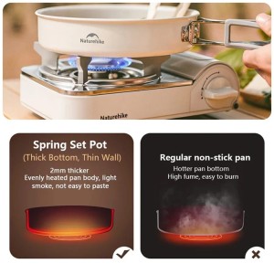 ست ظروف 3 تکه نیچرهایک مدل Ceramic non-stick pot set کد CNK2450CF013