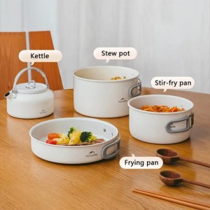 ست ظروف 4 تکه نیچرهایک مدل Ceramic non-stick pot set کد CNK2450CF013