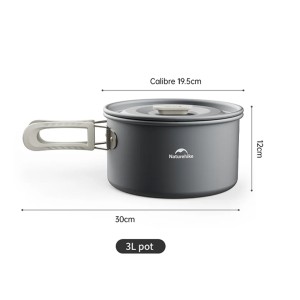 قابلمه سفری نیچرهایک مدل Wild Trekking کد CNK2450CF010 گنجایش 3 لیتر