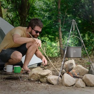 قابلمه سفری نیچرهایک مدل Wild Trekking Hanging Pot کد NH17D021-G گنجایش 4 لیتر
