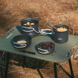 ست ظروف 4 تکه نیچرهایک مدل Wild trekking 4 in 1  کد NH18T018-G